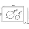 Кнопка управления ALCAPLAST M771 для скрытых систем инсталляции, хром глянец/хром матовый