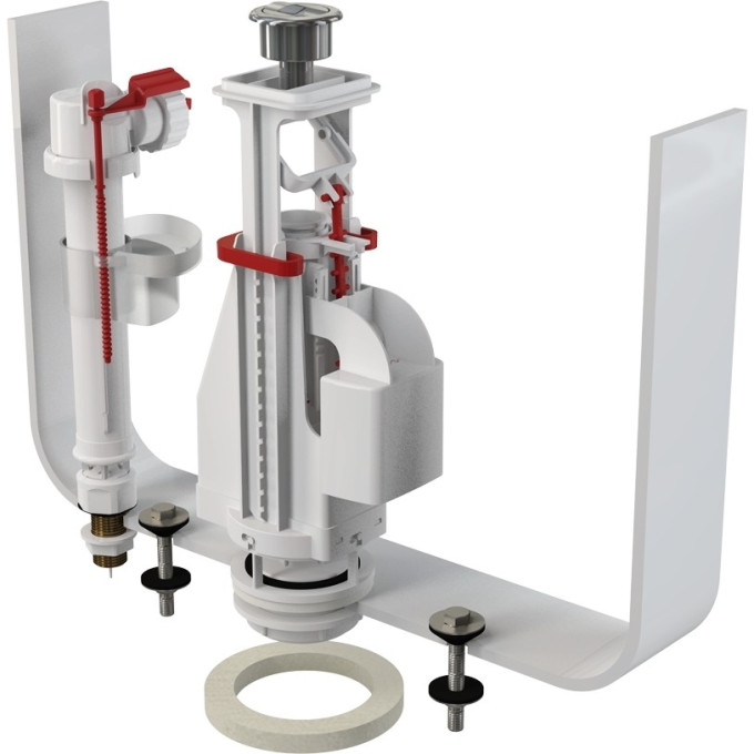 Выпускной комплект ALCAPLAST с двойной кнопкой, впускной механизм А15, подключение 1/2